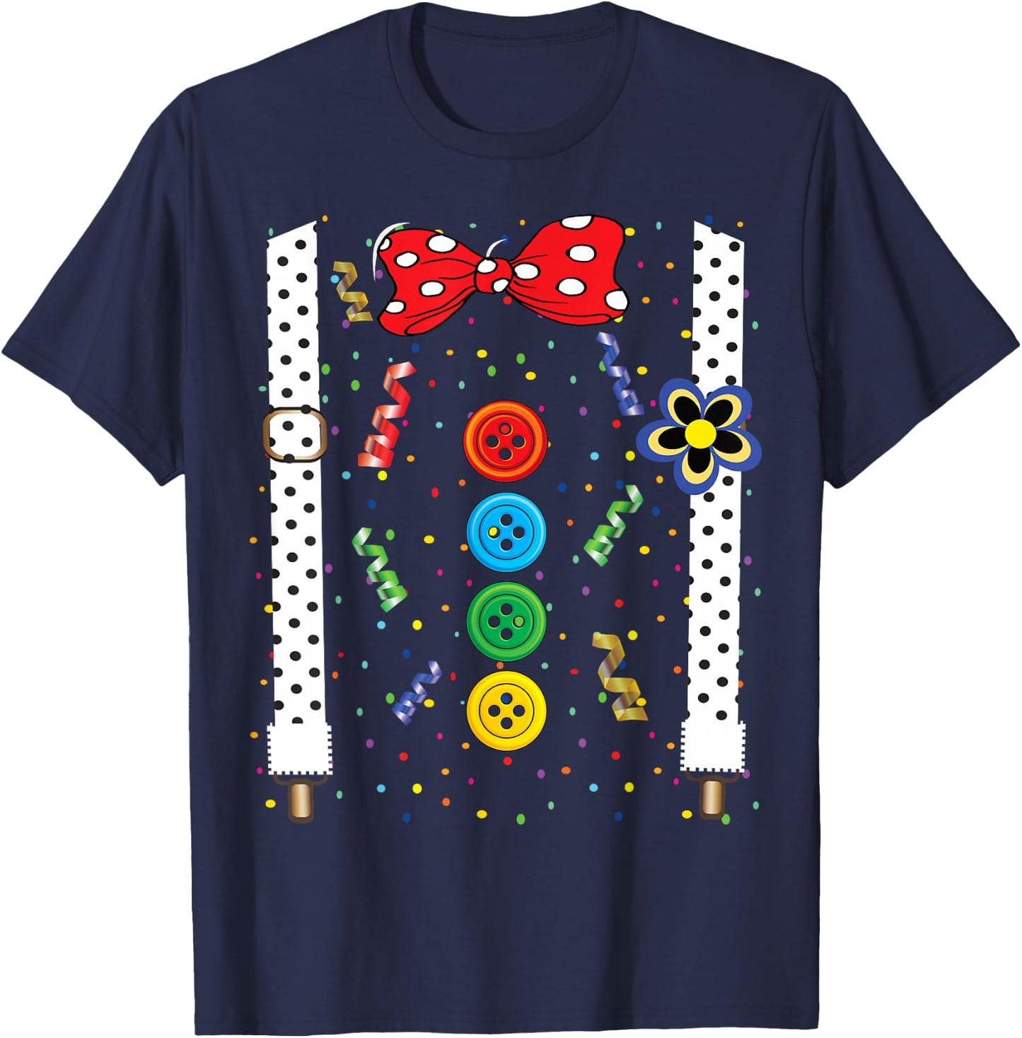 Carnival Clown Face Circus Costume Kids Men Women Carnivals T-Shirt - T-Shirt | Navy