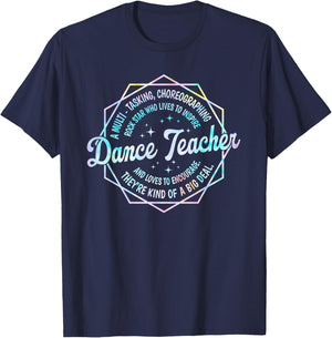 Dance Teacher Back to School Dancer Dance Instructor Tie Dye T-Shirt - T-Shirt | Navy