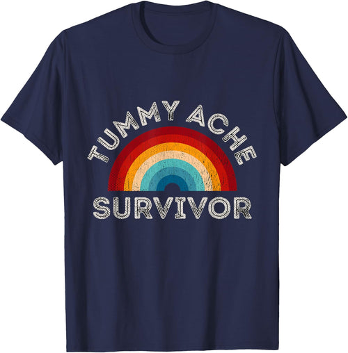 Sarcastic Pun IBS Grunge Tummy Ache Survivor Rainbow