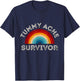 Sarcastic Pun IBS Grunge Tummy Ache Survivor Rainbow T-Shirt - T-Shirt | Navy