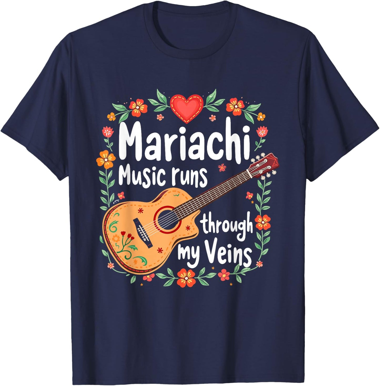 Traditional Mexican Cultural Music Mariachi Lover Fiesta T-Shirt - T-Shirt | Navy