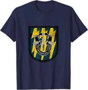 12th Special Forces Group Airborne De Oppresso Liber Veteran T-Shirt - T-Shirt | Navy