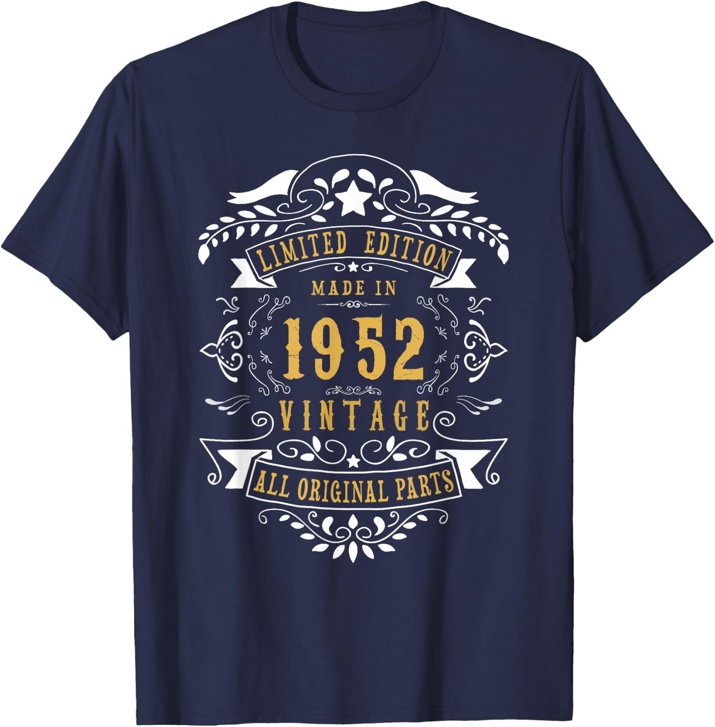 74th Birthday Women 74 Year old Men Born 1952 74 Birthday T-Shirt - T-Shirt | Navy