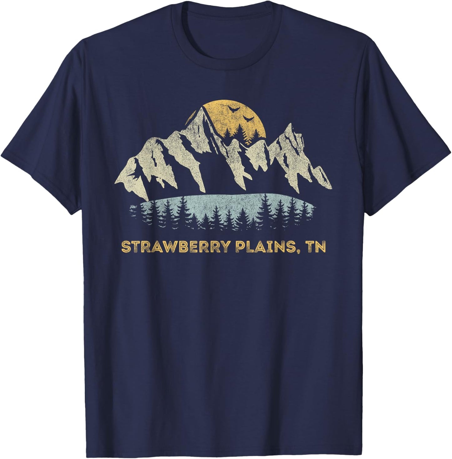 Strawberry Plains Tennessee Mountain Sunset Sunrise TN T-Shirt - T-Shirt | Navy