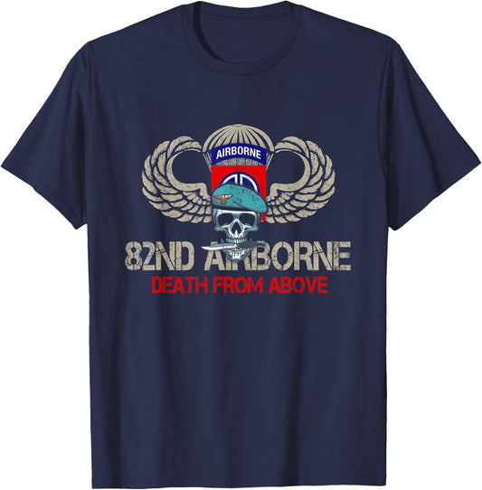 Death From Above 82nd Airborne Division , Veterans Day T-Shirt - T-Shirt | Navy