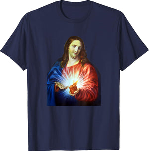 Most Sacred Heart of Jesus T-Shirt - T-Shirt | Navy