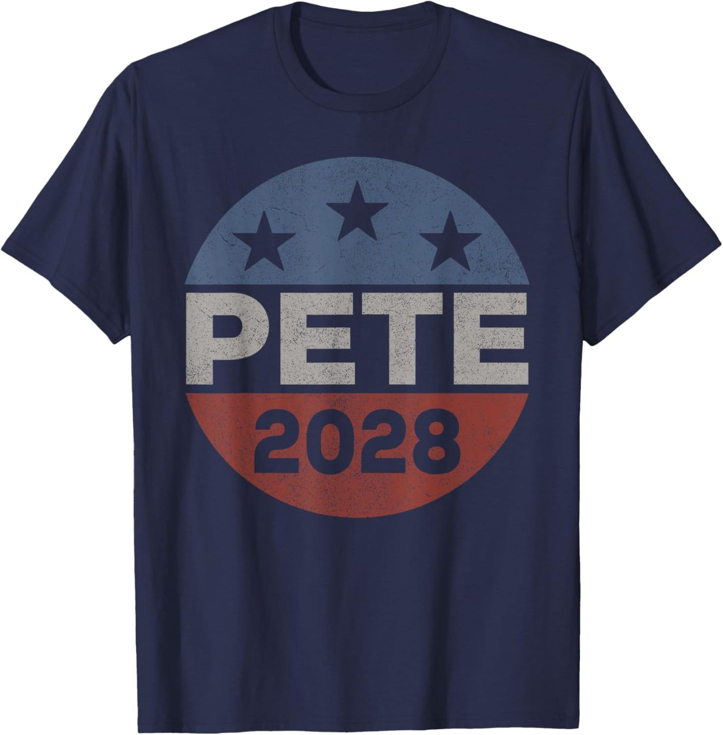 Retro Pete 2028, Pete Buttigieg For President 2028 T-Shirt - T-Shirt | Navy