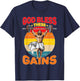 God Bless These Gains Muscle Bodybuilding T-Shirt - T-Shirt | Navy