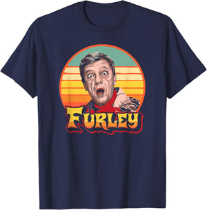 Funny Mister Furley Three's Company Retro Eighties Sunset T-Shirt - T-Shirt | Navy