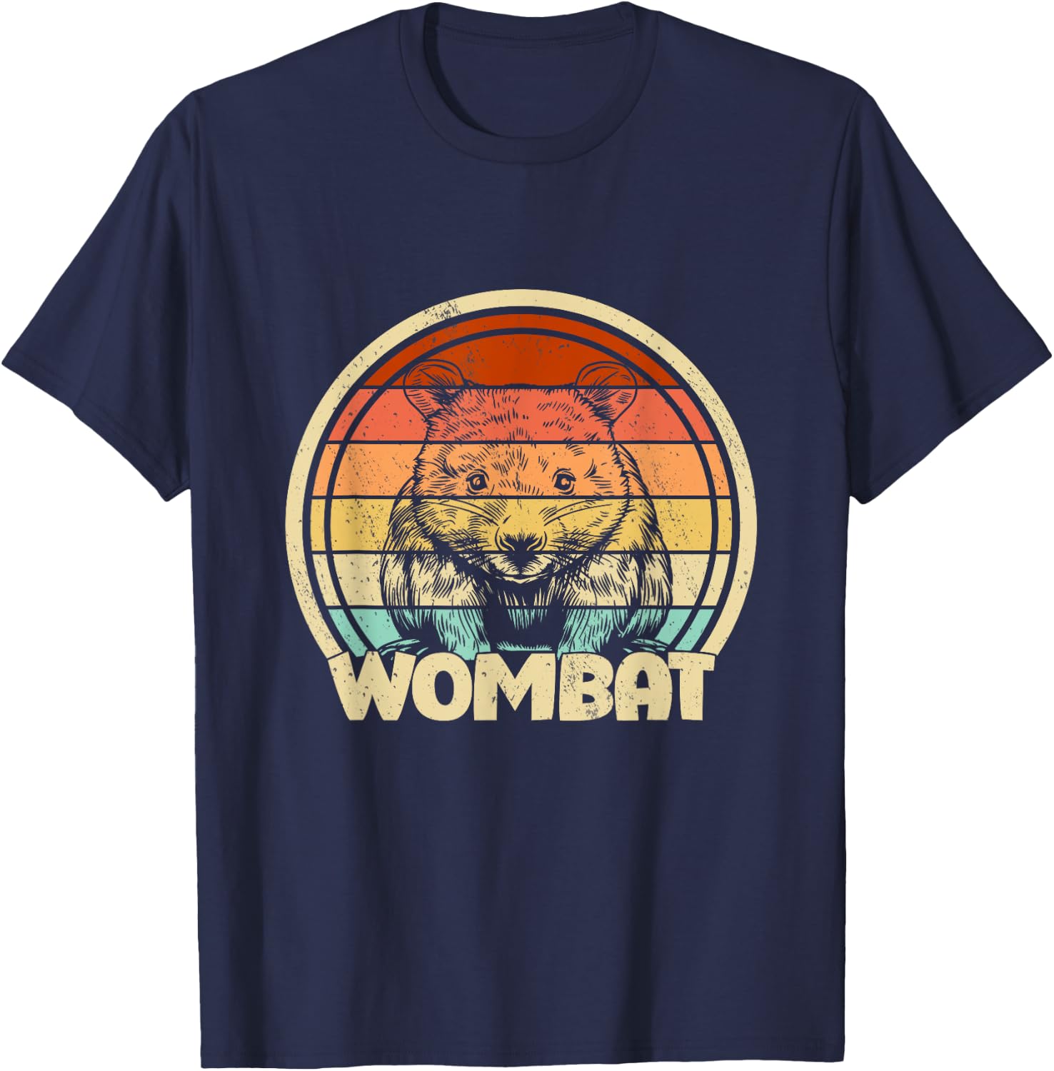 Wombat Kids Marsupial Australia Toddler Cute Retro Wombat T-Shirt - T-Shirt | Navy