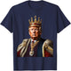 TRUMP IS KING Long Live the King American Flag Patriotic Women Men T-Shirt - T-Shirt | Navy