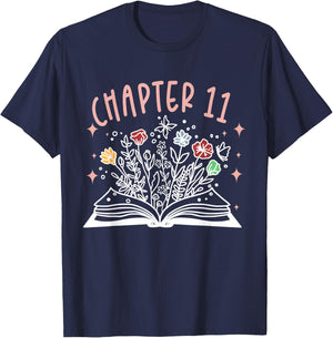 Chapter 11th Birthday Bookworm 11 Years Old For Book Loves T-Shirt - T-Shirt | Navy