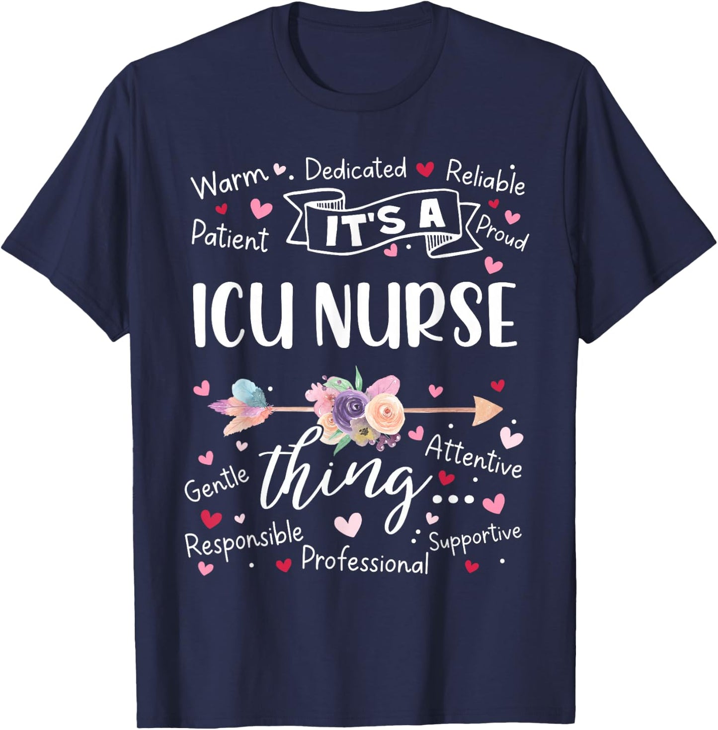 ICU Registered Nurse Intensive Care Unit RN Squad Team Crew T-Shirt - T-Shirt | Navy