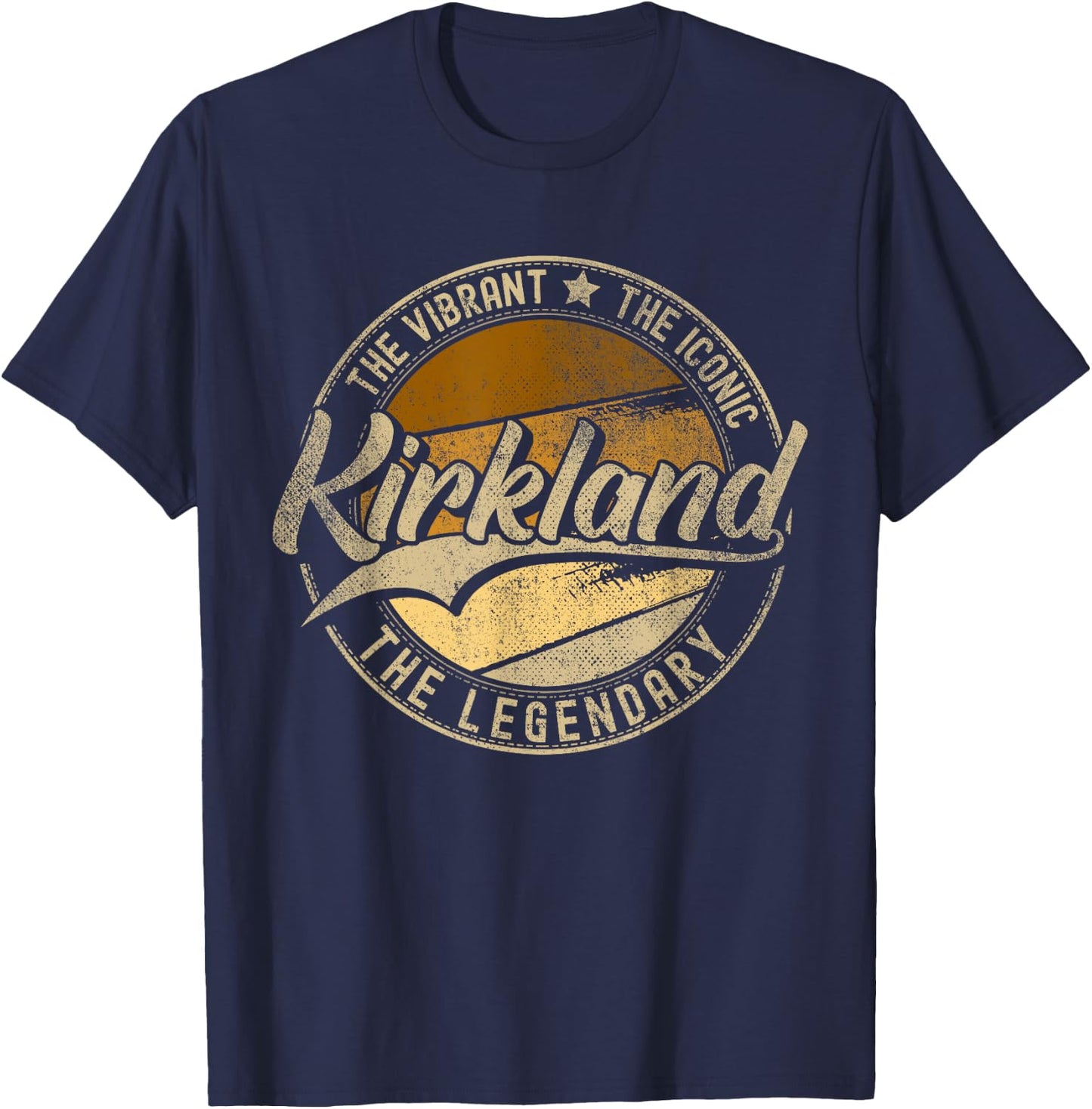 Kirkland WA | Washington | Vintage Distressed T-Shirt - T-Shirt | Navy