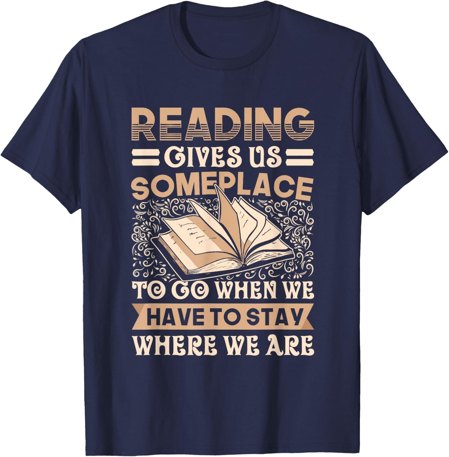 Librarian Themed Book Club Reading Book Lovers Literature T-Shirt - T-Shirt | Navy