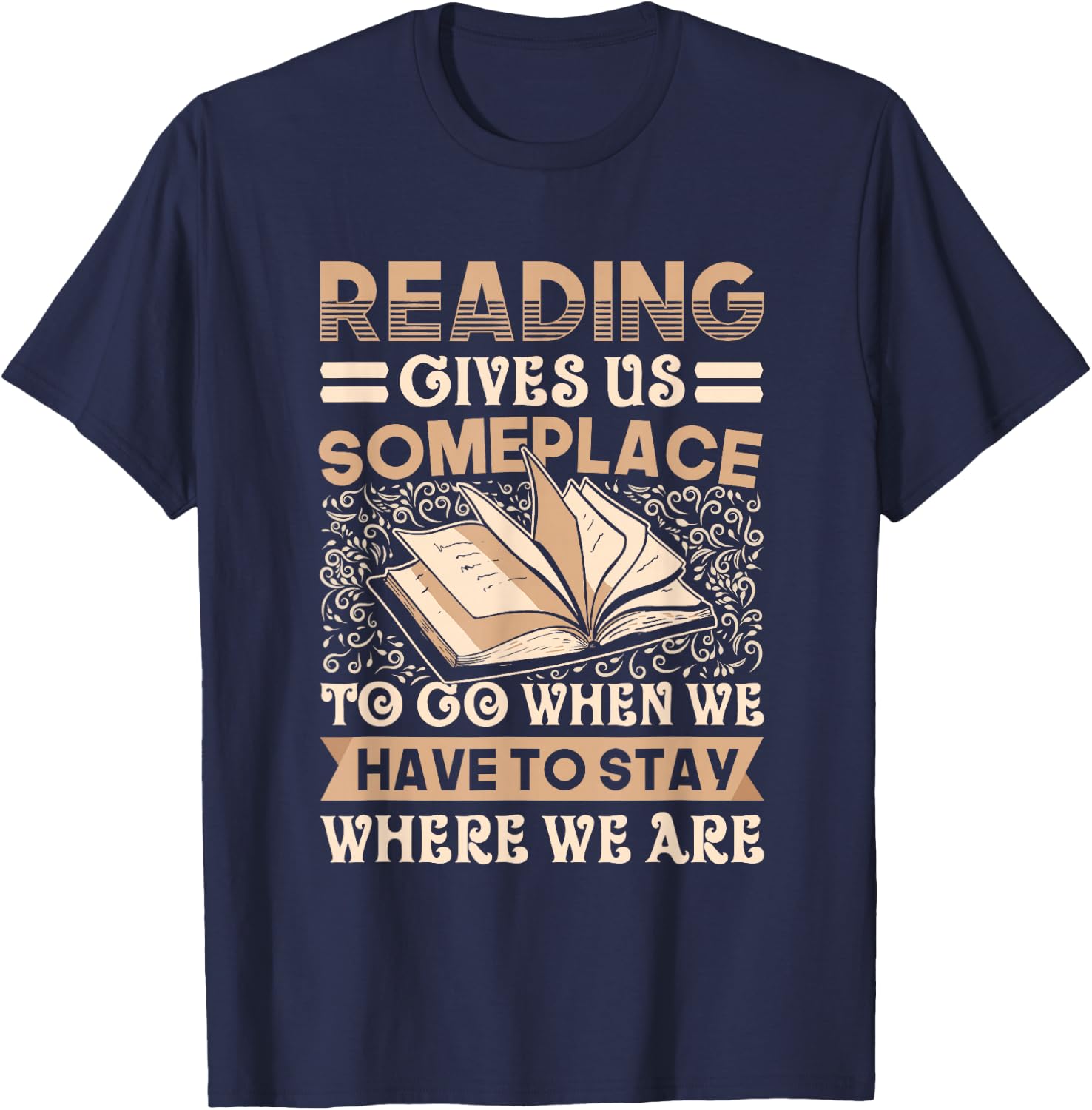 Librarian Themed Book Club Reading Book Lovers Literature T-Shirt - T-Shirt | Navy