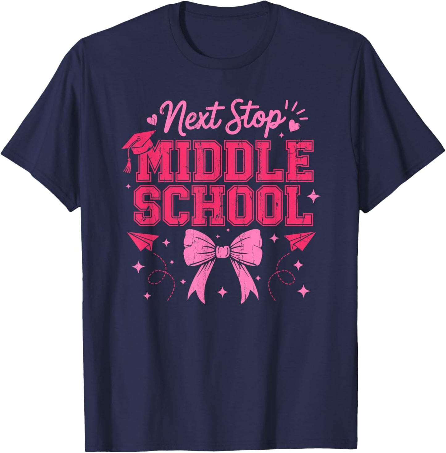 Next Stop Middle School, End Of Elementary School T-Shirt - T-Shirt | Navy