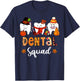 Dental Squad Pumpkin Fall Leaves Tooth Dentist Thanksgiving T-Shirt - T-Shirt | Navy
