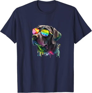 Cute Black Lab Black Labrador Retriever Puppy Dog Mom Animal Men Women Girls Kids T-Shirt - T-Shirt | Navy