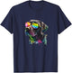 Cute Black Lab Black Labrador Retriever Puppy Dog Mom Animal Men Women Girls Kids T-Shirt - T-Shirt | Navy