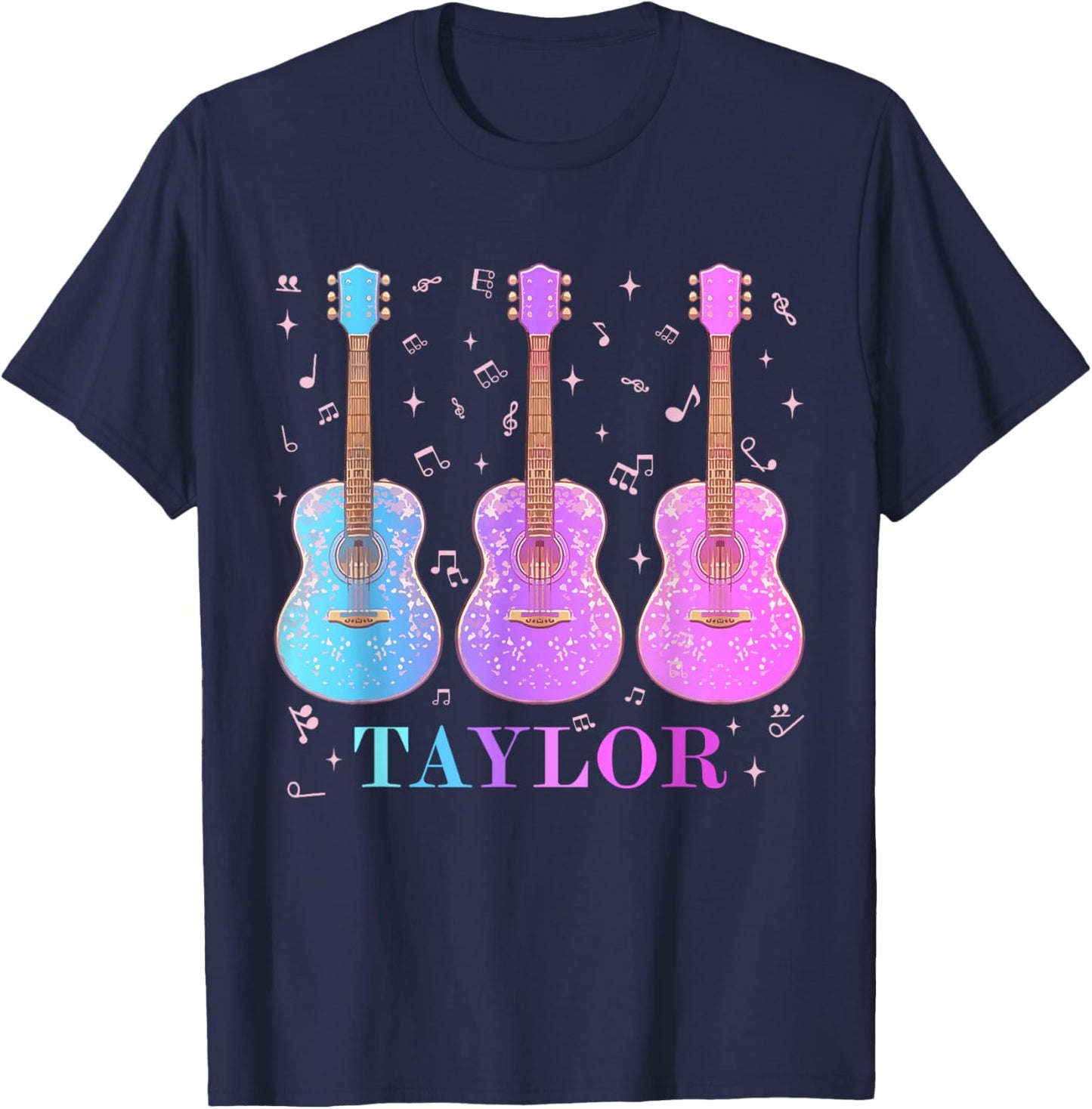 Taylor First Name I Love Taylor Girl Groovy 80's Vintage T-Shirt - T-Shirt | Navy