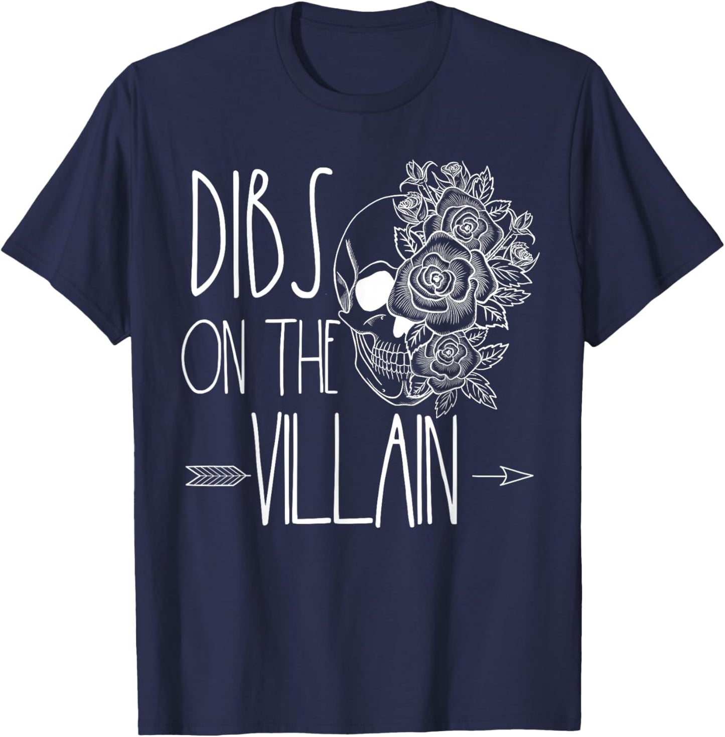 Dibs On The Villain Spicy Books Women Smutty Merch Romantasy T-Shirt - T-Shirt | Navy