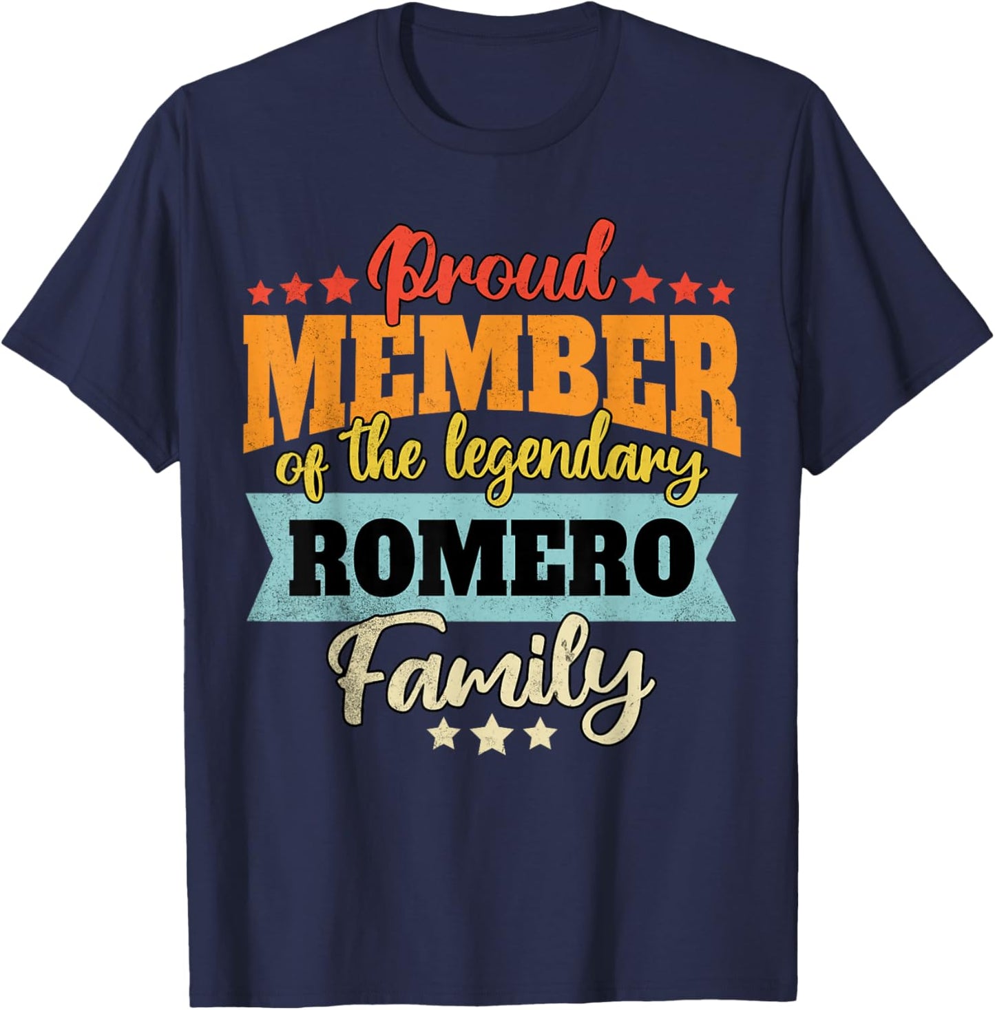 Romero surname Romero T-Shirt - T-Shirt | Navy