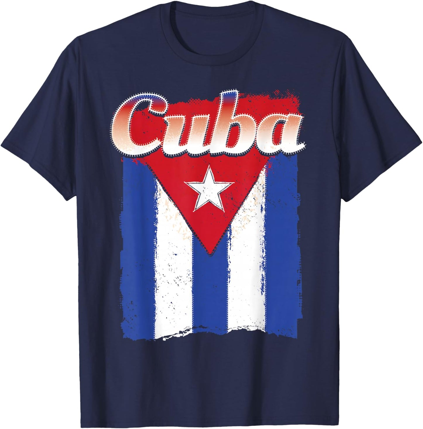 Cuban Flag Shirt Cuba Hispanic Heritage Month Patriotic T-Shirt - T-Shirt | Navy