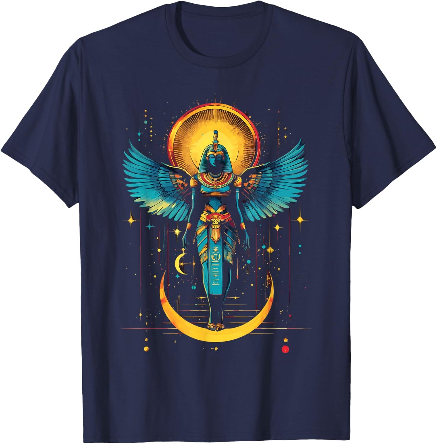 Thoth Egyptian God Egyptian Mythology Pyramid Ancient Egypt T-Shirt - T-Shirt | Navy