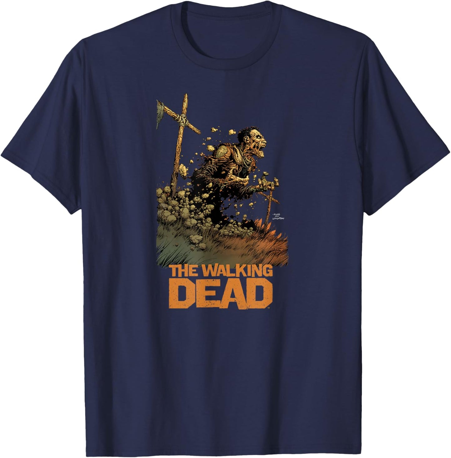 The Walking Dead's Grave Walker T-Shirt - T-Shirt | Navy