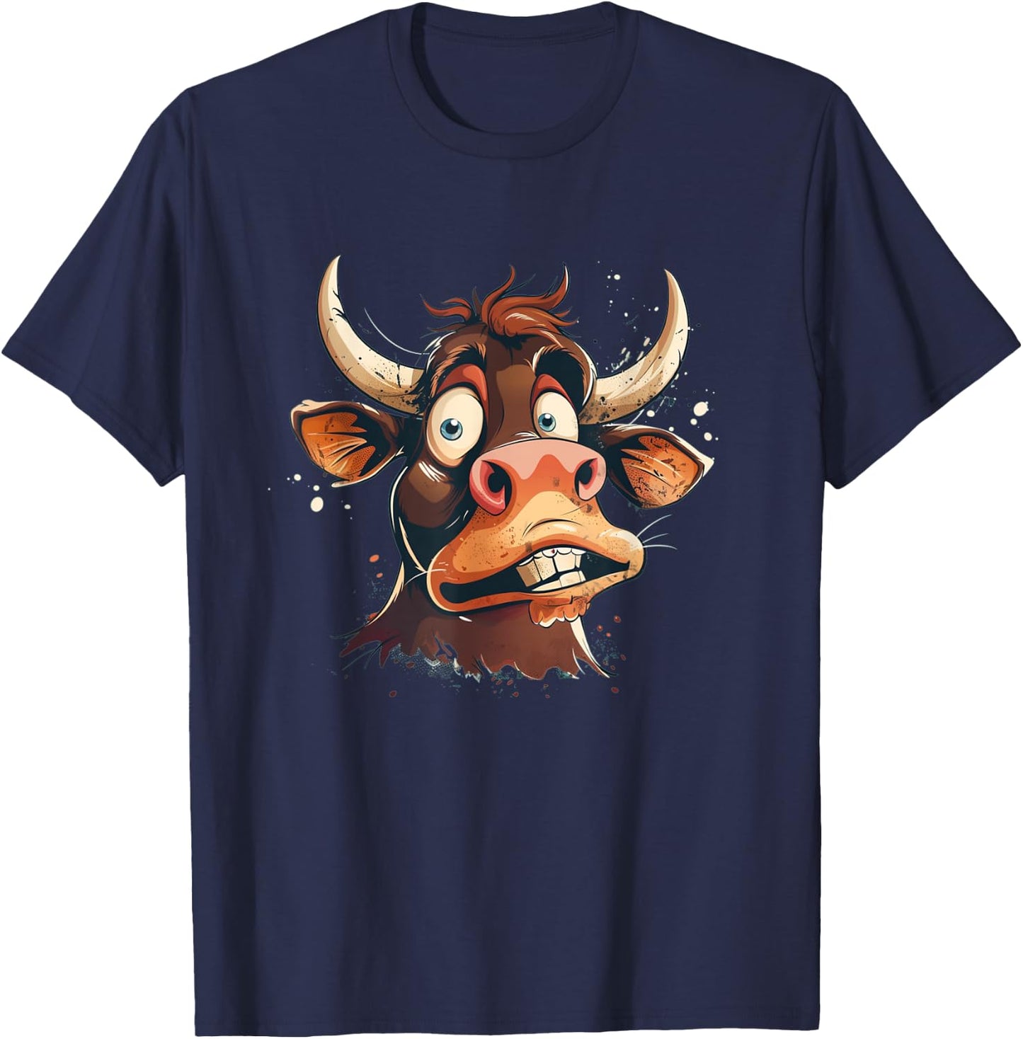 Happy Cattle with Horns Costume for Bullocks Lovers T-Shirt - T-Shirt | Navy