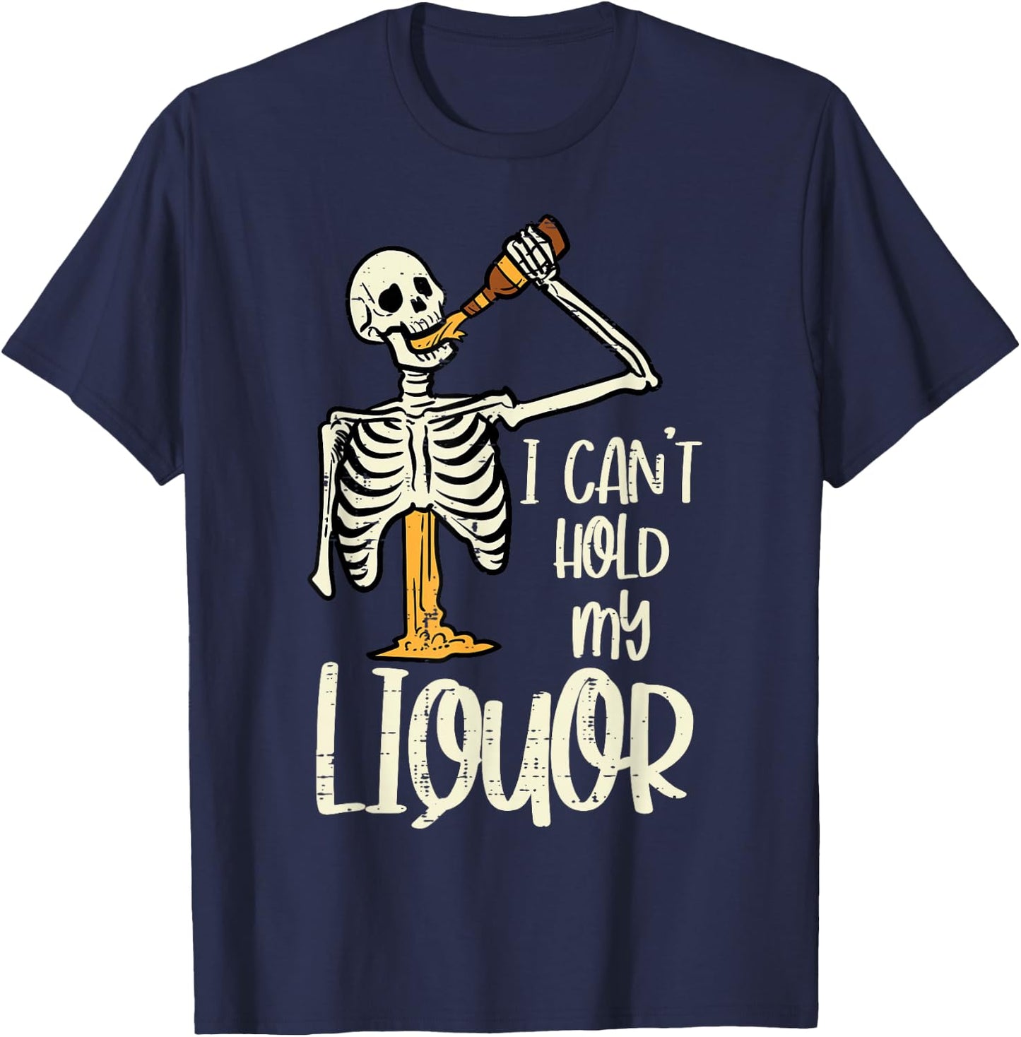 Halloween Cant Hold My Skeleton Funny Costume Dad Men Women T-Shirt - T-Shirt | Navy