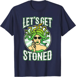Lets get stoned medusa T-Shirt - T-Shirt | Navy