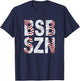 BSB SZN Baseball Season Distressed T-Shirt - T-Shirt | Navy
