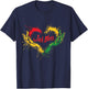 Rasta Reggae Music Jah Bless Up Rastafari Hand Heart T-Shirt - T-Shirt | Navy