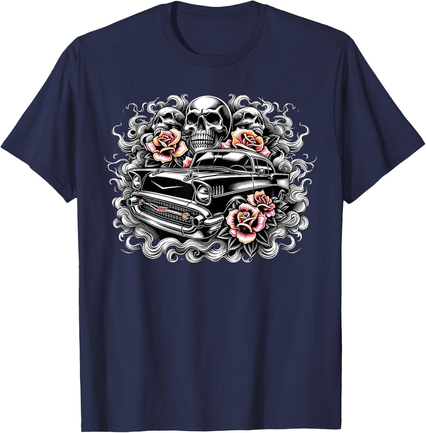 Chicano Mexican Cultura Culture Latino Lowriders Classic Car T-Shirt - T-Shirt | Navy