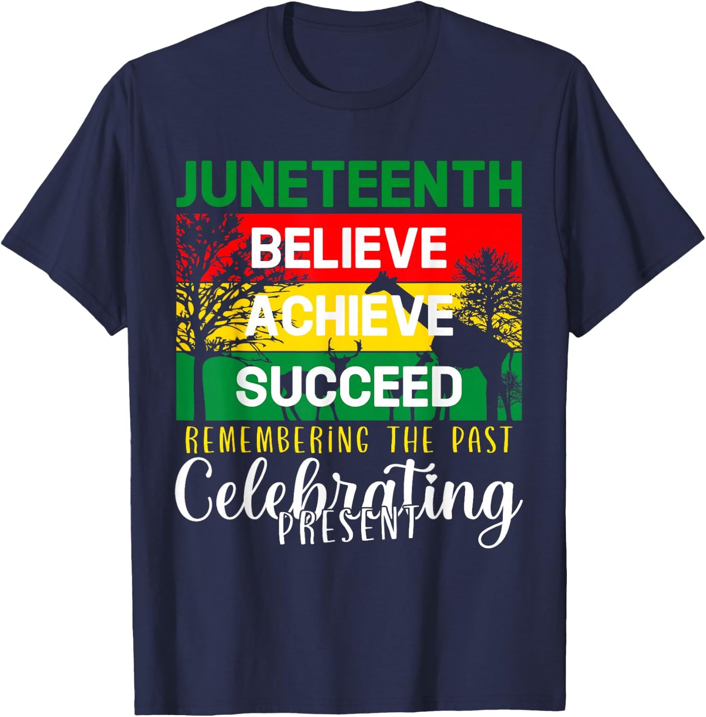 Juneteenth Is My Independence Day Black Pride Melanin T-Shirt - T-Shirt | Navy