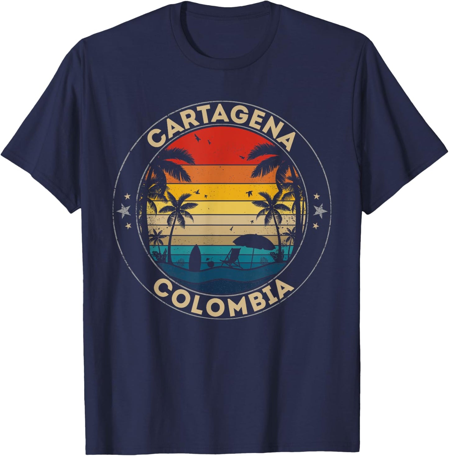Cartagena Souvenir - Colombia Reminder T-Shirt - T-Shirt | Navy