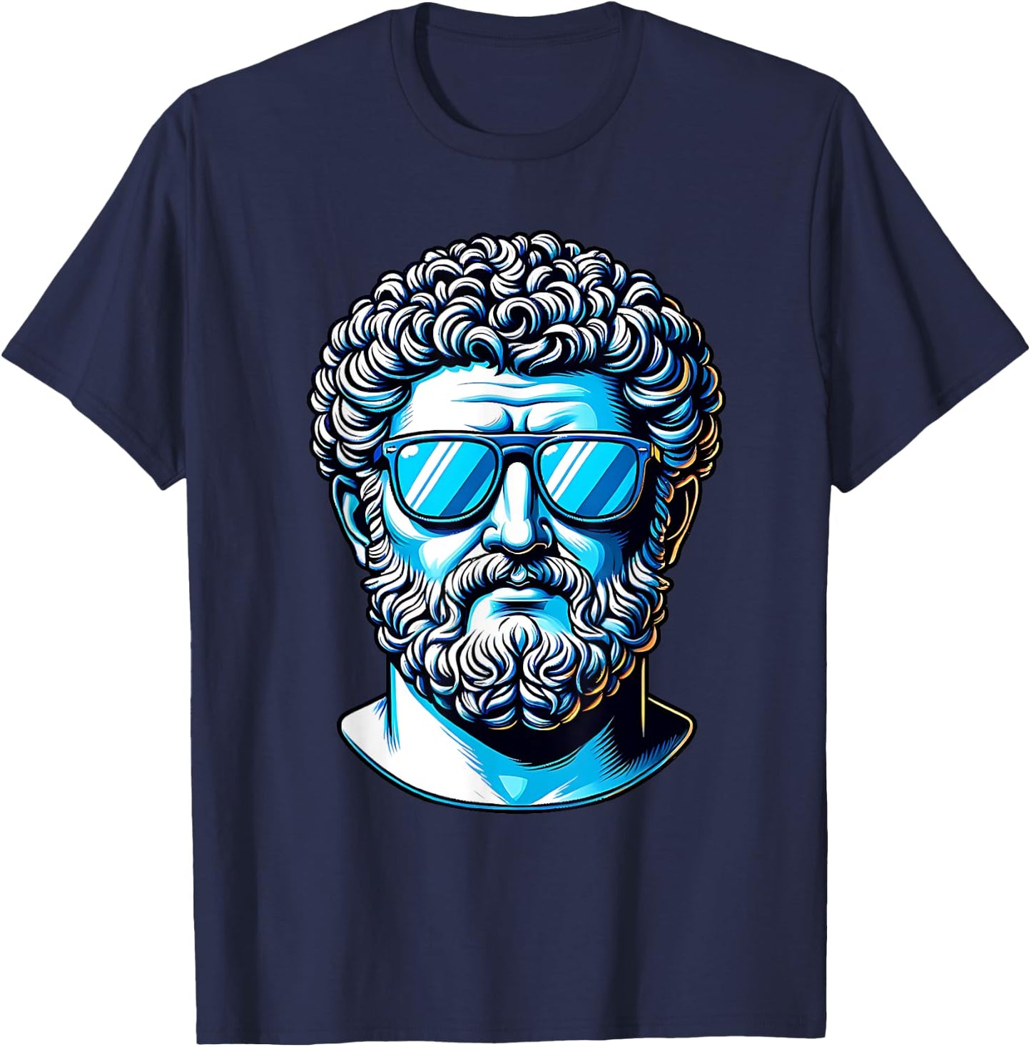 Funny Stoic Stoicism Marcus Aurelius Philosophy Graphic T-Shirt - T-Shirt | Navy