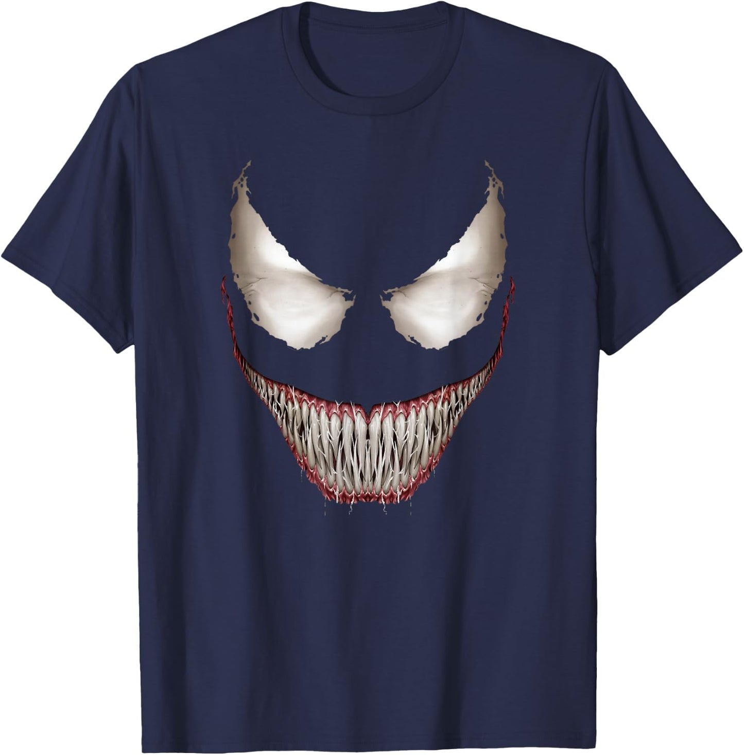 Marvel Halloween Venom Big Face Grin Costume T-Shirt - T-Shirt | Navy