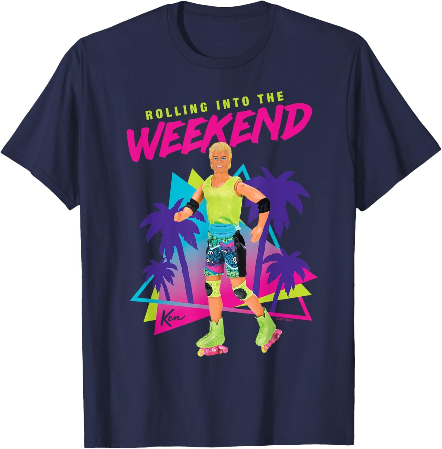 Barbie - Ken Rolls into Inline Skating Weekend T-Shirt - T-Shirt | Navy