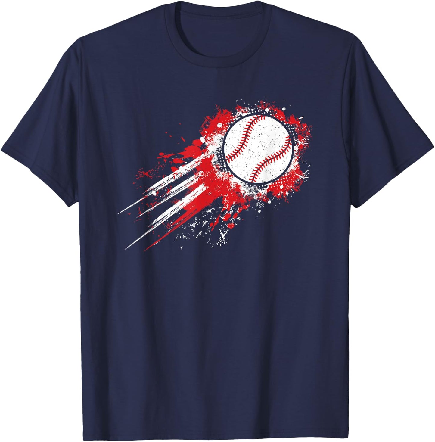 Baseball Player Vintage Baseball Lover Men Boys Kids T-Shirt - T-Shirt | Navy
