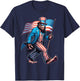 Bigfoot Sasquatch 4th Of July Shirts Patriotic American Flag T-Shirt - T-Shirt | Navy