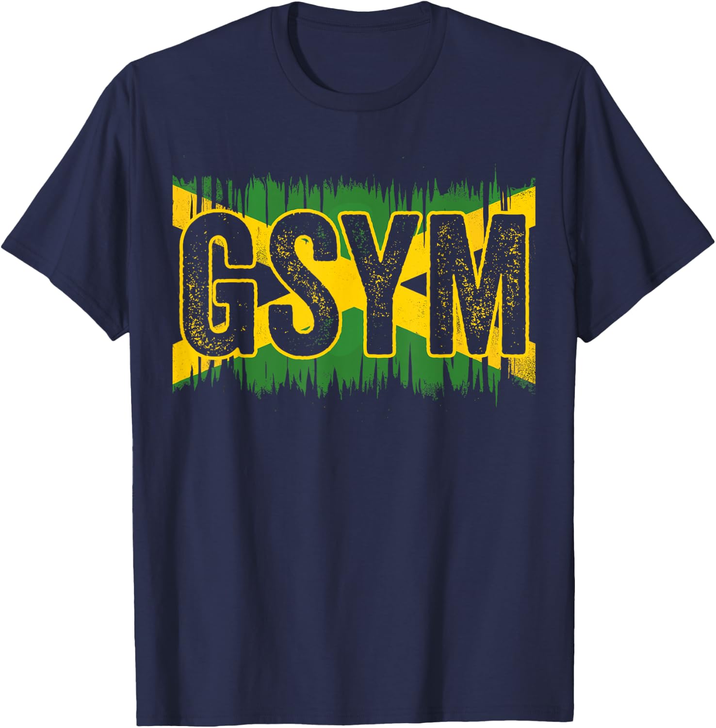 GSYM Go Suck Your, Jamaican Flag Local Patois Slang Men's T-Shirt - T-Shirt | Navy