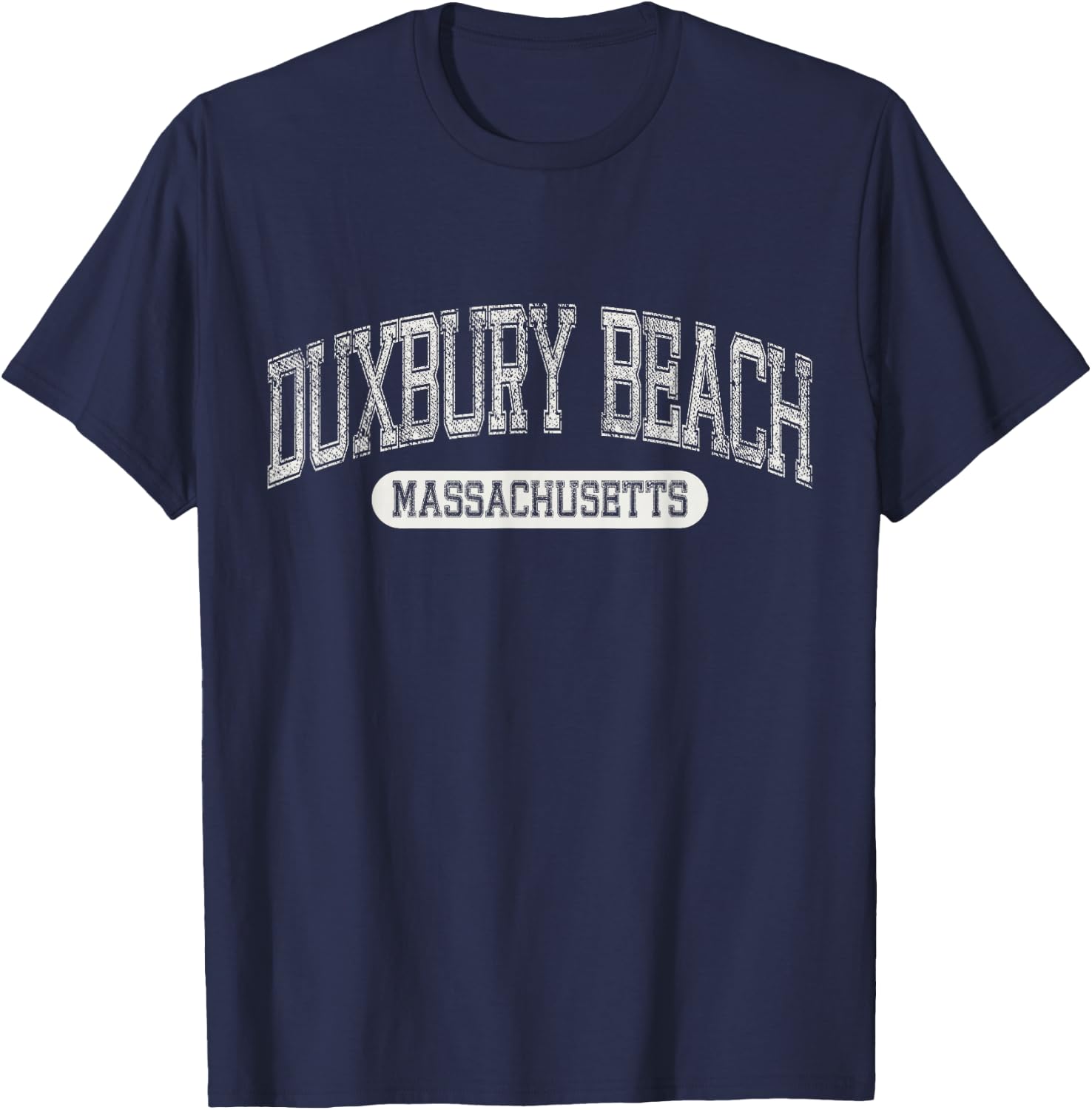 Vintage Duxbury Beach Park Massachusetts Retro Beach Classic T-Shirt - T-Shirt | Navy