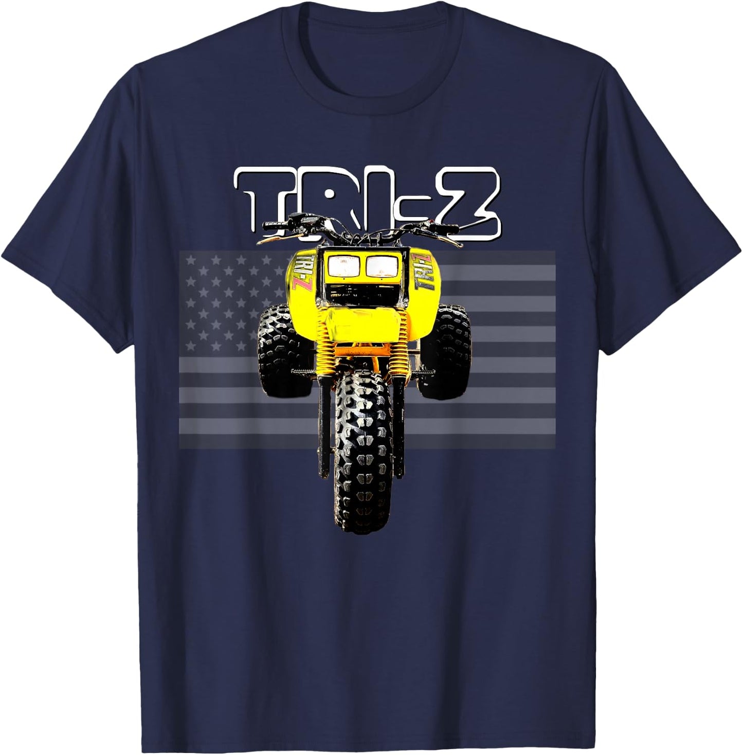 Tri Z Vintage Three Wheeler 3 Wheeler ATC ATV T-Shirt - T-Shirt | Navy