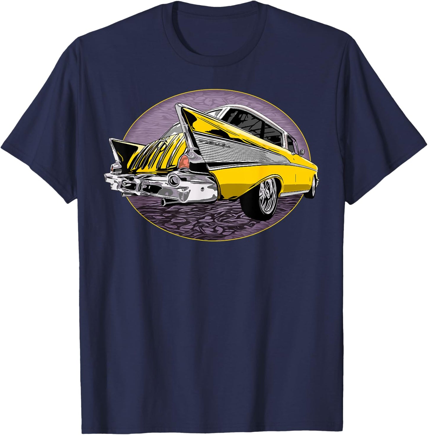 57 Chevys Truck Yellow Vintage Cars T-Shirt - T-Shirt | Navy