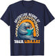 Adventure Funny Begins At Library Cute Manatee Reading Books T-Shirt - T-Shirt | Navy