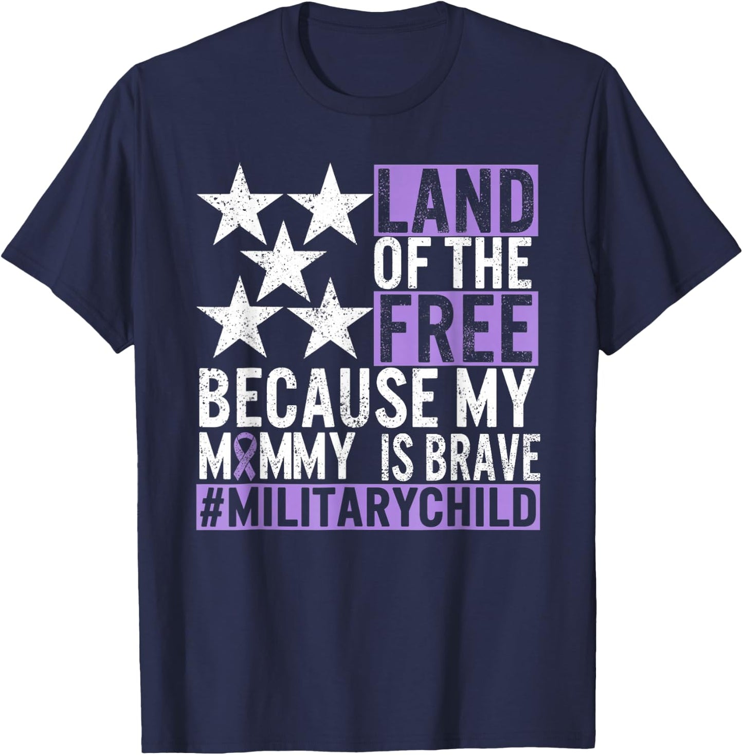 Military Kids Purple Up, Military Child Month, Mom My Mommy T-Shirt - T-Shirt | Navy
