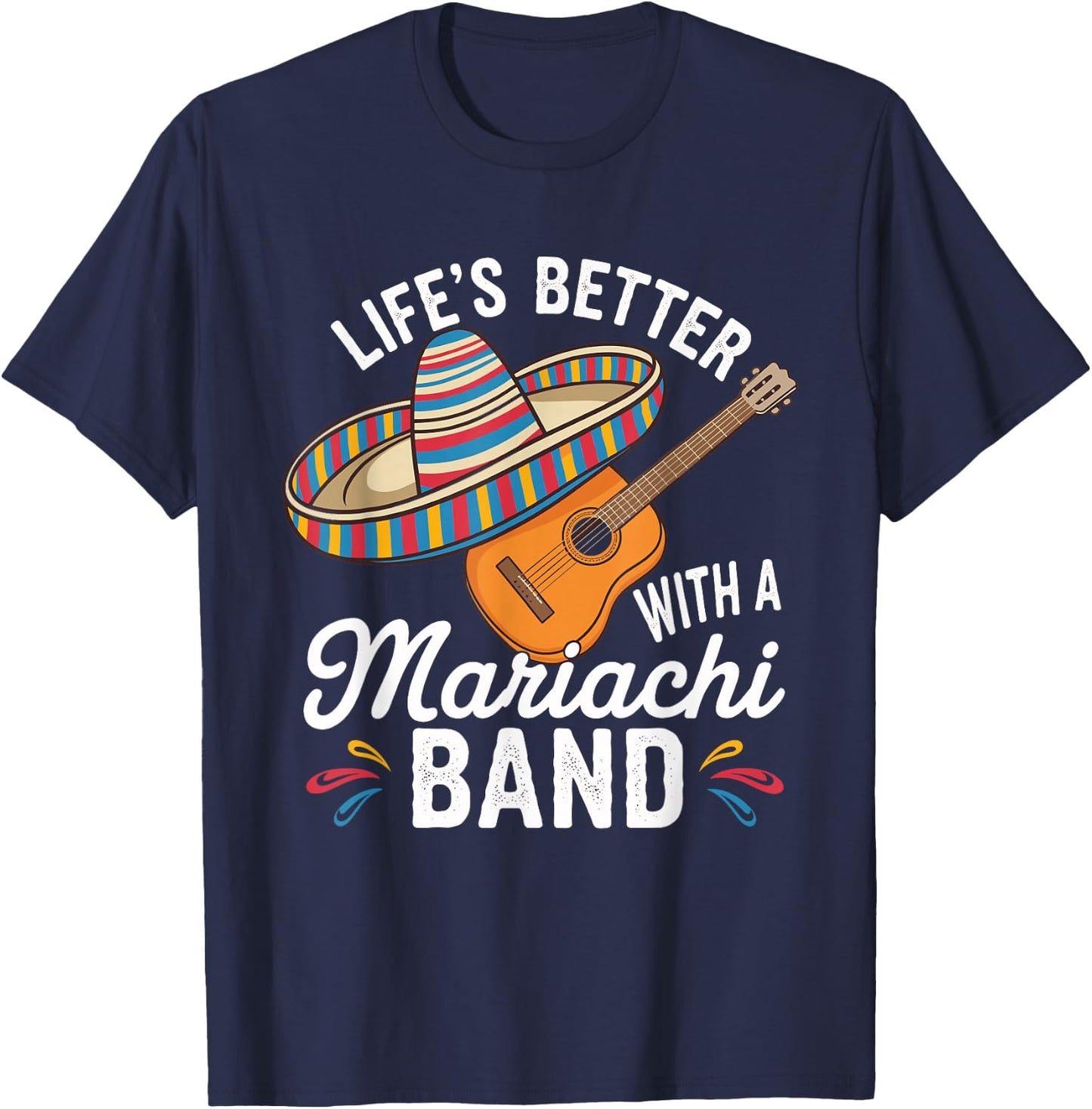 Traditional Mexican Cultural Music Mariachi Lover Fiesta T-Shirt - T-Shirt | Navy